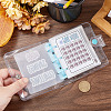 3-Ring 4 Inch PVC Mini Binder Savings Challenge DIY-WH0430-204C-3