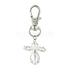 Angel Glass Pendant Decorations HJEW-JM02713-2