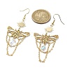201 Stainless Steel Butterfly Dangle Earrings EJEW-TA00367-01-3