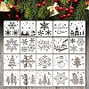 20Pcs Christmas PET Painting Stencils DIY-D001-10-1
