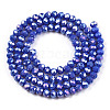 Electroplate Glass Beads Strands EGLA-A034-P4mm-B07A-2