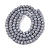 Opaque Solid Color Imitation Jade Glass Beads Strands EGLA-A044-P4mm-D10-3