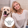 Paw Print Urn Ashes Necklace NJEW-WH0024-01S-5