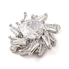 Brass Pave Clear Cubic Zirconia Connector Charms KK-S389-40P-2