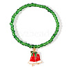 Christmas 304 Stainless Steel Enamel Charm Bracelets LB4238-2-1