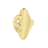 Rack Plated Brass Heart & Oval Open Cuff Ring for Women RJEW-Z039-11G-2