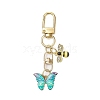 Butterfly Bees Alloy Enamel Pendant Decorations HJEW-JM02688-3