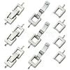 10Pcs Rack Plating Brass Fold Over Clasps KK-SC0006-67P-1