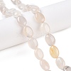 Natural White Agate Beads Strands G-M206-34-1