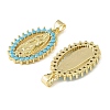 Brass Micro Pave Sky Blue Cubic Zirconia Pendants CU-CBA6938-11G-02-2