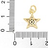 Brass Micro Pave Cubic Zirconia Charms KK-U056-41G-3