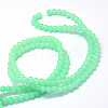 Baking Painted Imitation Jade Glass Round Bead Strands DGLA-Q021-4mm-22-3