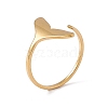 Ion Plating(IP) 201 Stainless Steel Whale Tail Shape Open Cuff Ring for Women RJEW-C045-09G-1