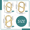 6Pcs 3 Styles 925 Sterling Silver S-Hook Clasps FIND-PH0018-34-2