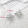 Platinum Alloy Rhinestone Pendants PW-WG48519-12-1