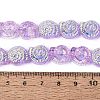 Electroplate Transparent Glass Beads Strands EGLA-Q136-02A-05-4