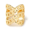 Rack Plating Brass Open Cuff Rings for Women RJEW-M162-13G-2