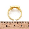 Brass Micro Pave Clear Cubic Zirconia Cuff Rings for Women RJEW-U043-08G-5