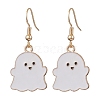 2 Pairs Ghost Alloy Enamel Dangle Earrings Set EJEW-JE06094-2