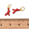 Brass Enamel Charms KK-L216-007G-3