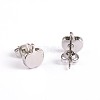 Tarnish Resistant Apple 304 Stainless Steel Ear Studs EJEW-F0075-049P-1