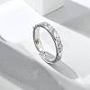 Clear Cubic Zirconia Cuff Rings RJEW-G337-16P-1