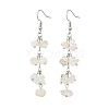 Natural Rose Quartz Dangle Earrings for Women EJEW-TA00553-01-1