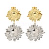 Rack Plating Flower Brass Stud Earrings EJEW-H016-16GP-1