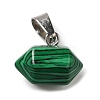 Natural Malachite Pointed Pendants G-K335-03P-13-2