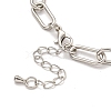 Brass Paperclip Chains Bracelets for Women BJEW-G703-09P-3