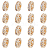 DICOSMETIC Brass Micro Pave Clear Cubic Zirconia Beads KK-DC0001-47-1