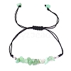 Natural Green Aventurine Braided Bead Bracelets PW-WG14195-02-1