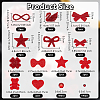 224Pcs 14 Styles Resin Rhinestone Iron on/Sew on Cloth Patches PATC-OC0001-03-2