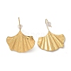 Ion Plating(IP) 304 Stainless Steel Ginkgo Leaf Dangle Earrings for Women EJEW-K243-03G-3