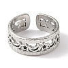 304 Stainless Steel Open Cuff Ring for Women RJEW-F166-13P-01-2