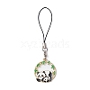 Panda Alloy Enamel Pendant Mobile Straps HJEW-JM01347-01-2