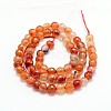 Dyed Natural Agate Faceted Round Beads Strands G-P097-22-3