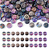 100Pcs 5 Styles Transparent Electroplated UV Plating Glass Beads GLAA-TA0003-19D-1
