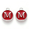 Platinum Plated Alloy Enamel Charms ENAM-S118-03M-P-1