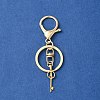 304 Stainless Steel Initial Letter Key Charm Keychains KEYC-YW00004-01-2