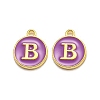 Golden Plated Alloy Enamel Charms ENAM-Q437-12B-1