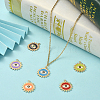 30Pcs 6 Colors Alloy Enamel Pendants ENAM-CJ0004-61-6