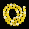 Frosted Transparent Glass Beads Strands GLAA-T032-T10mm-MBB11-2