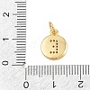 Brass Micro Pave Clear Cubic Zirconia Charms CU-CBA56CE-12G-E-3
