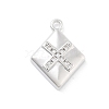 Brass Micro Pave Clear Cubic Zirconia Pendants ZIRC-I067-01E-1