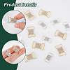 16Pcs 2 Colors Alloy Crystal Rhinestone Connector Charms KK-WR0001-07-3