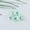 Transparent Resin Finger Rings for Women WG107A9-16-1