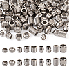  90Pcs 9 Styles 201 Stainless Steel European Beads STAS-TA0001-99-1