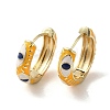 Horse Eye Real 18K Gold Plated Brass Hoop Earrings EJEW-Q797-07G-01-1