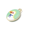 Printed Alloy Pendants ENAM-F160-02B-G-2